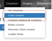 Opcion Crear Usuarios